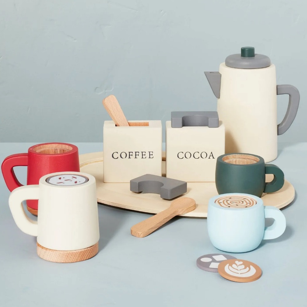 Hearth & Hand Coffee & Hot Chocolate Cocoa Wooden Toy Set